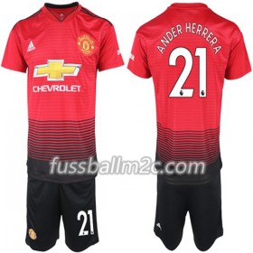Fußballtrikots Manchester United Ander Herrera 21 Kinder Heim Trikotsatz 2018-2019